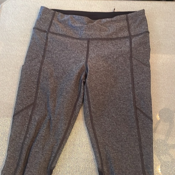 Lululemon Speed Up Crop Heathered Gray/Black Full On Luxtreme - Picture 8 of 12